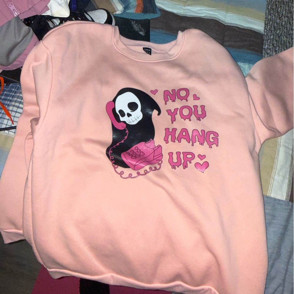 SHEIN Pink Casual Sweatshirt